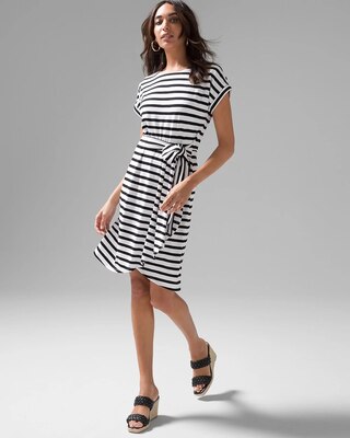 Short-sleeve Slub Mini Dress
