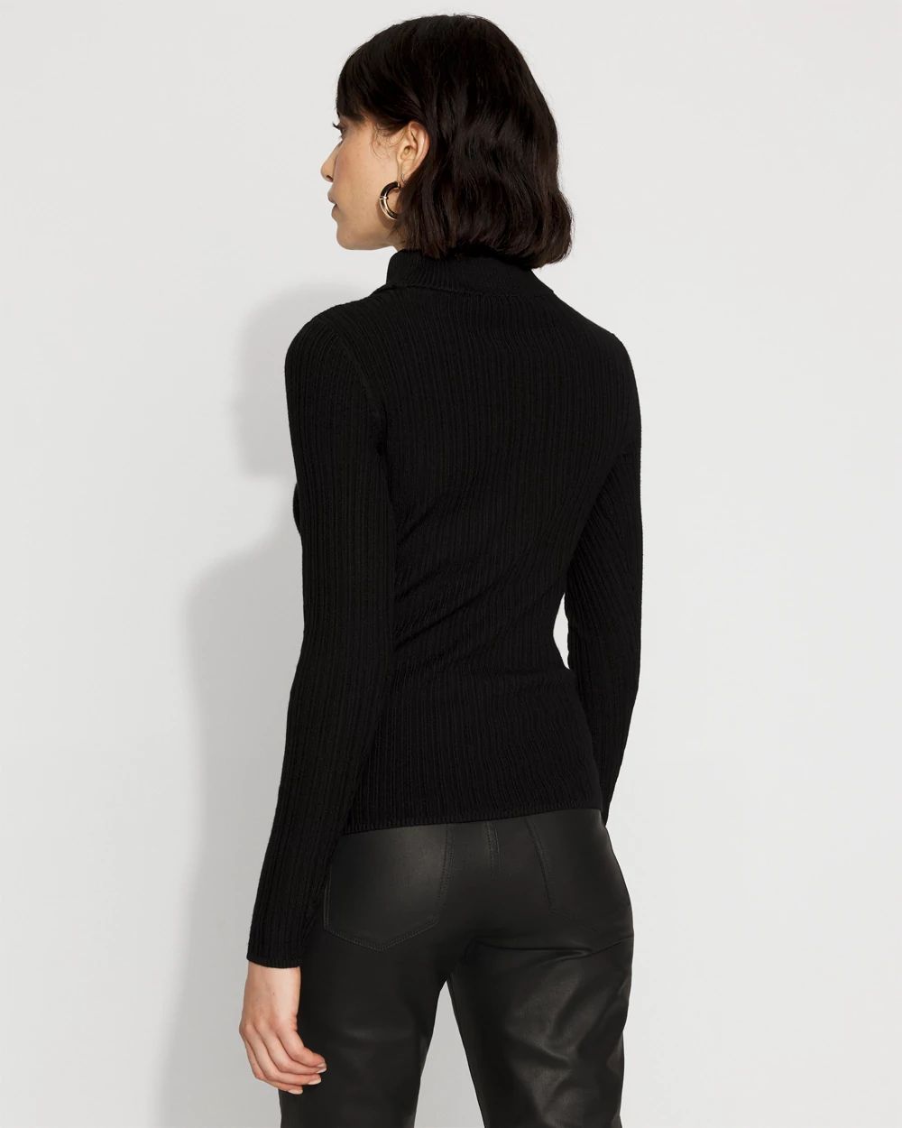 Petite Essential Mock Neck Rib Sweater