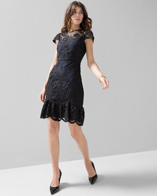 Cap Sleeve Lace Sheath Dress