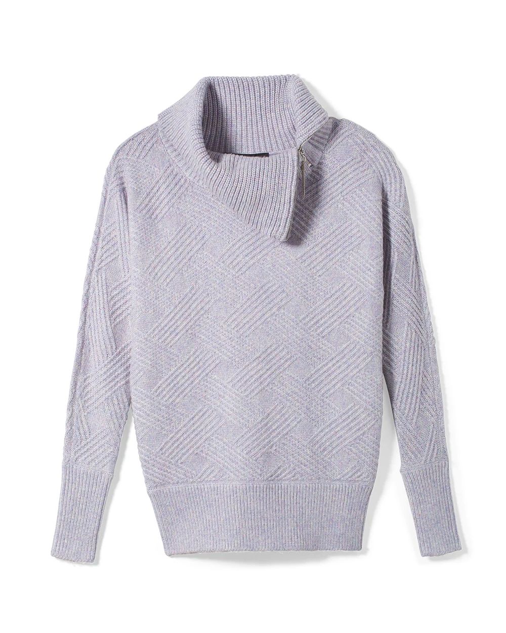 Split Neck Zipper Pullover