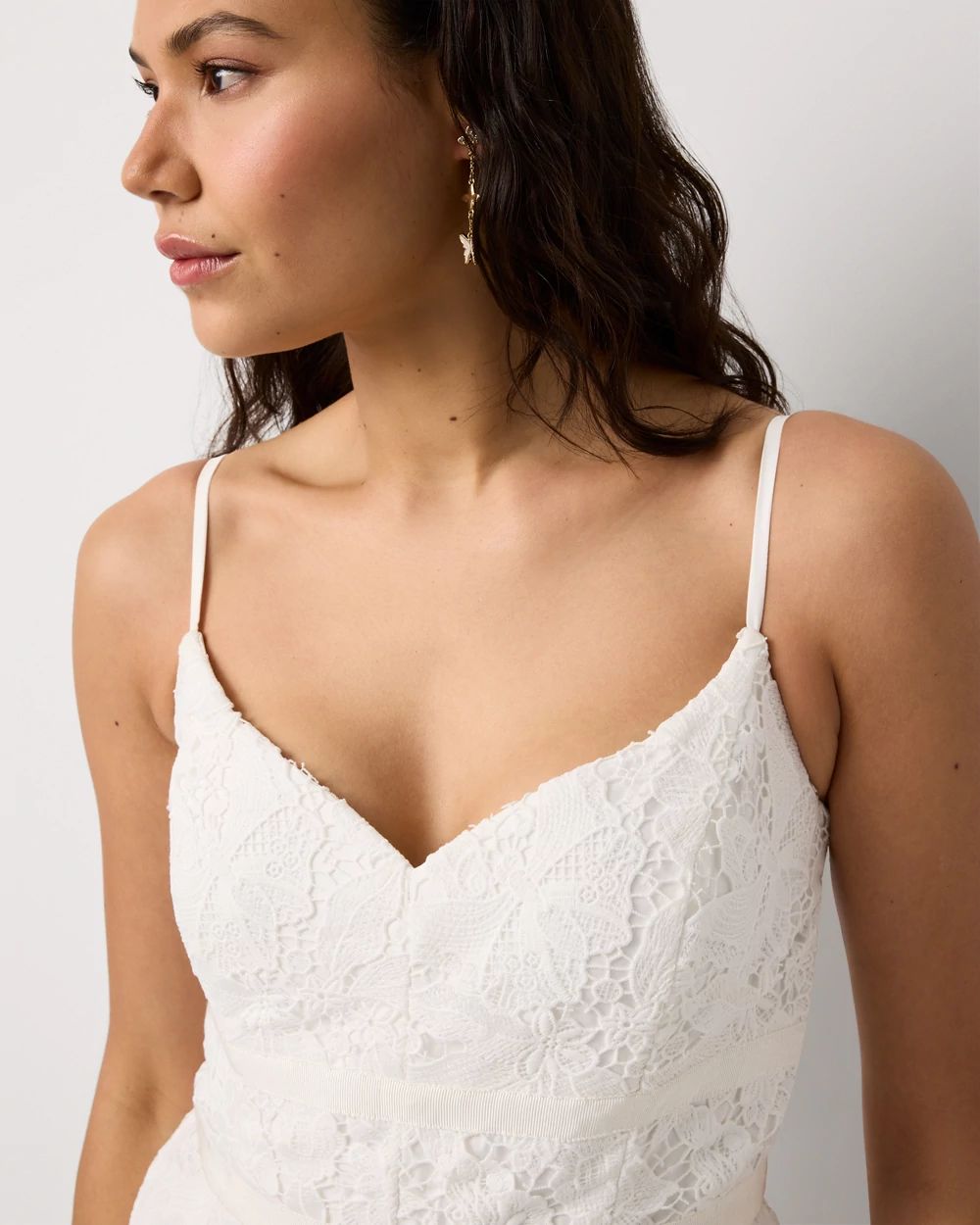 Petite Lace Midi Dress