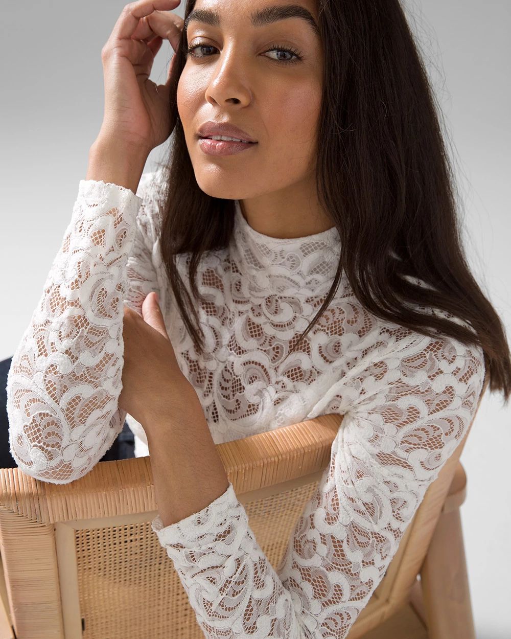Lace Turtleneck