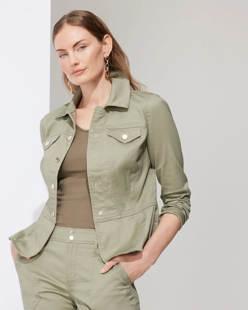 Outlet WHBM Casual Peplum Jacket