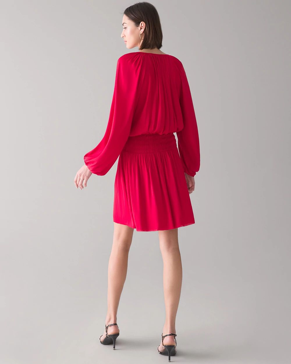 Drop Waist Blouson Dress