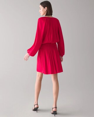 Drop Waist Blouson Dress