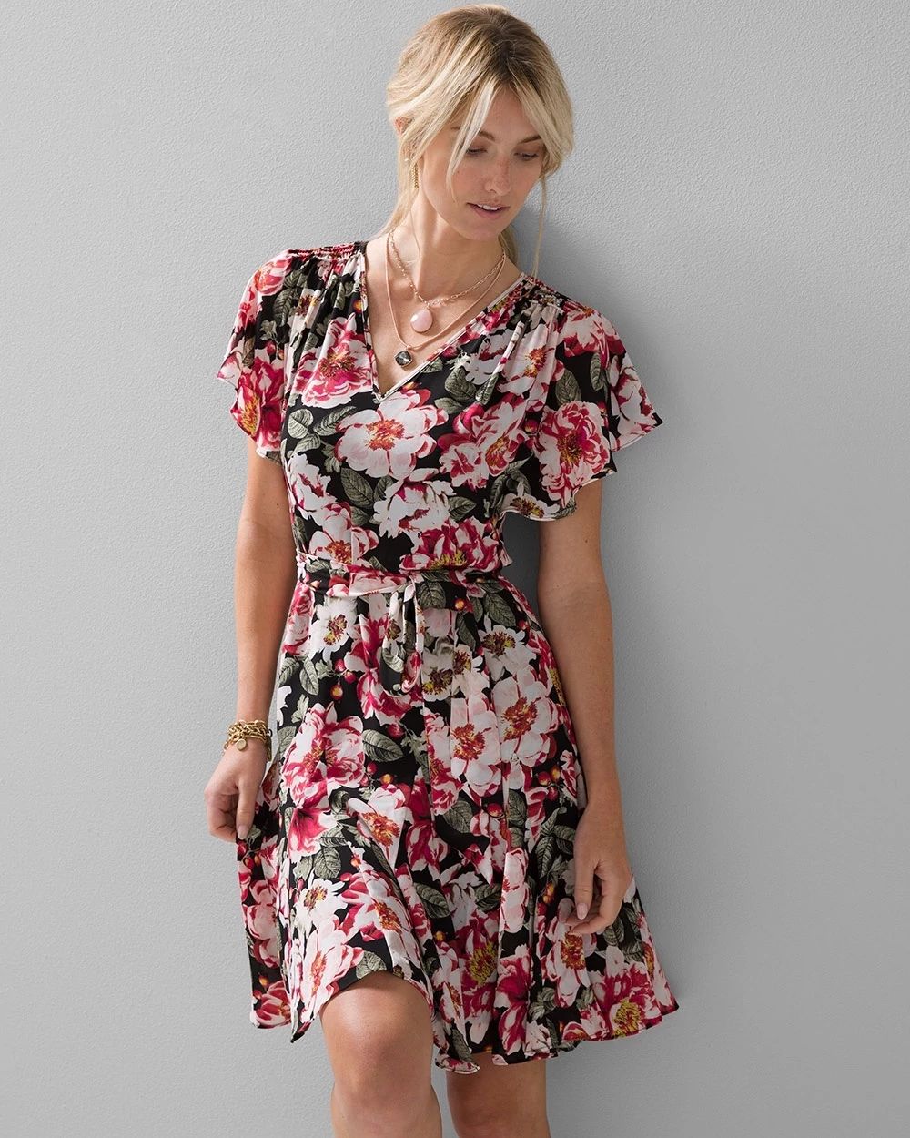 White house black market floral dress on sale
