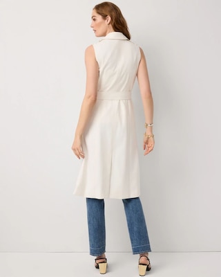 Sequin Pinstripe Trench Vest click to view larger image.