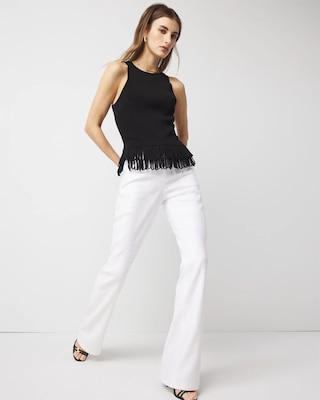 Fringe Hem Sweater Tank click to view larger image.