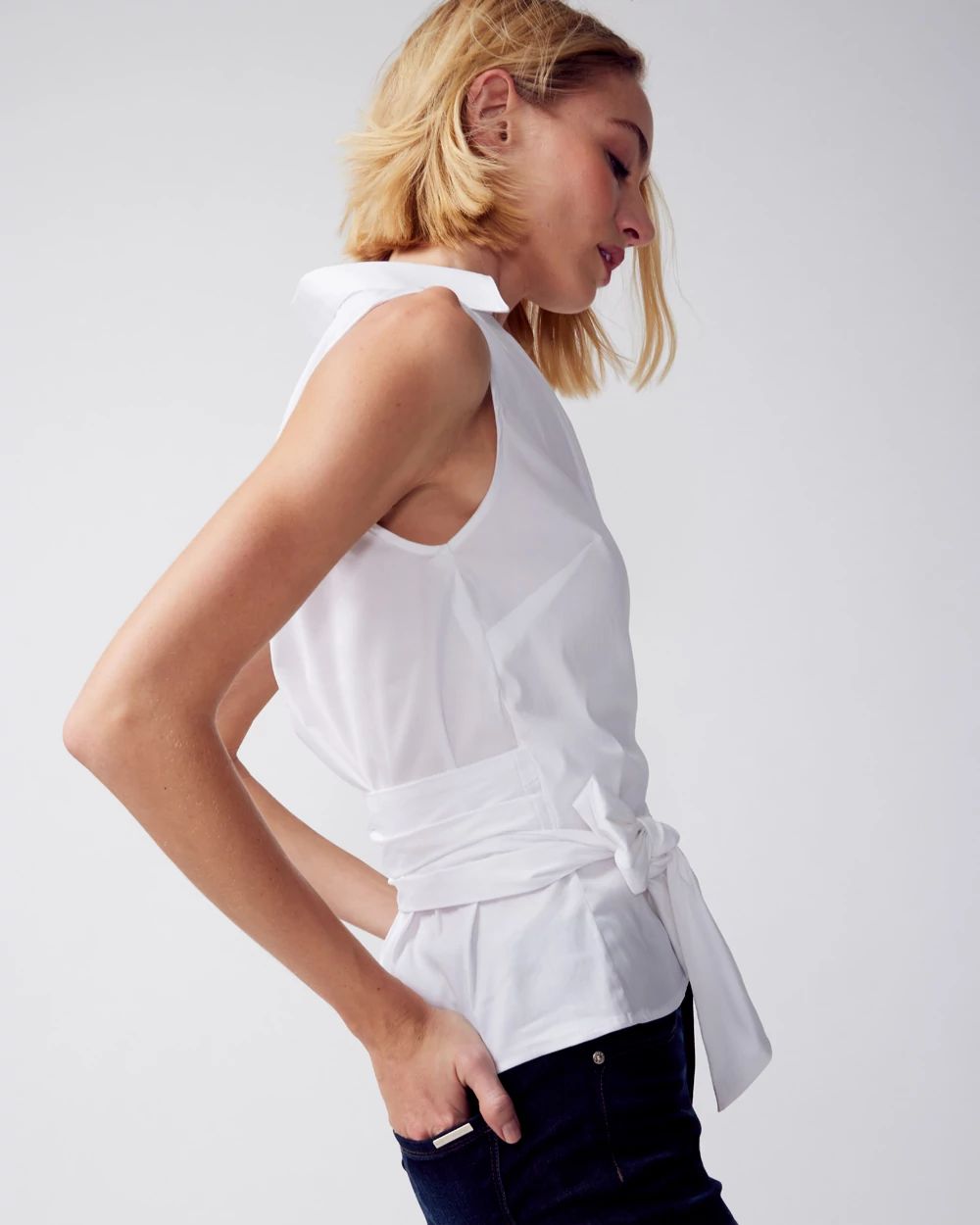 Poplin Wrap Top