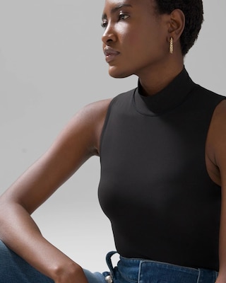 WHBM FORME™ All Ways Stretch Mock Neck Tank click to view larger image.