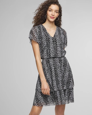 Mesh Kimono-Sleeve Mini Dress