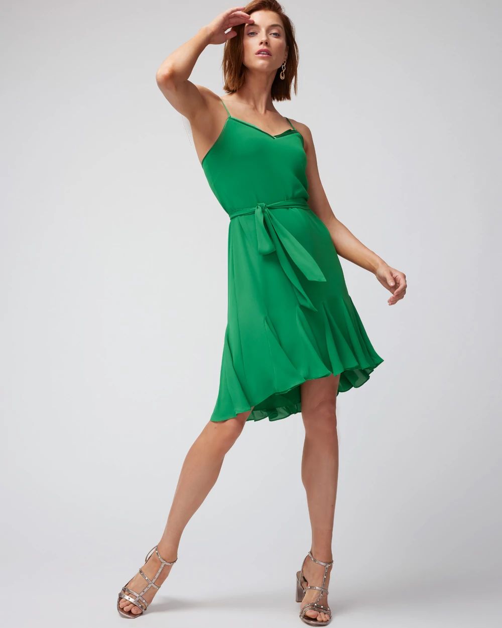 Sleeveless Godet Dress