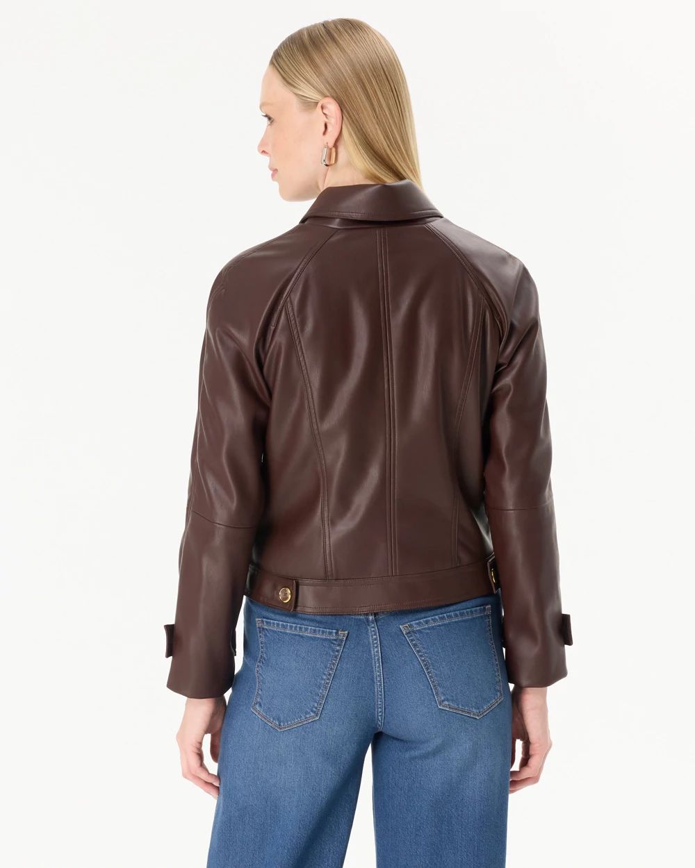 Faux Leather Jacket click to view larger image.