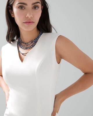 Denim Blue Multi-Strand Short Necklace