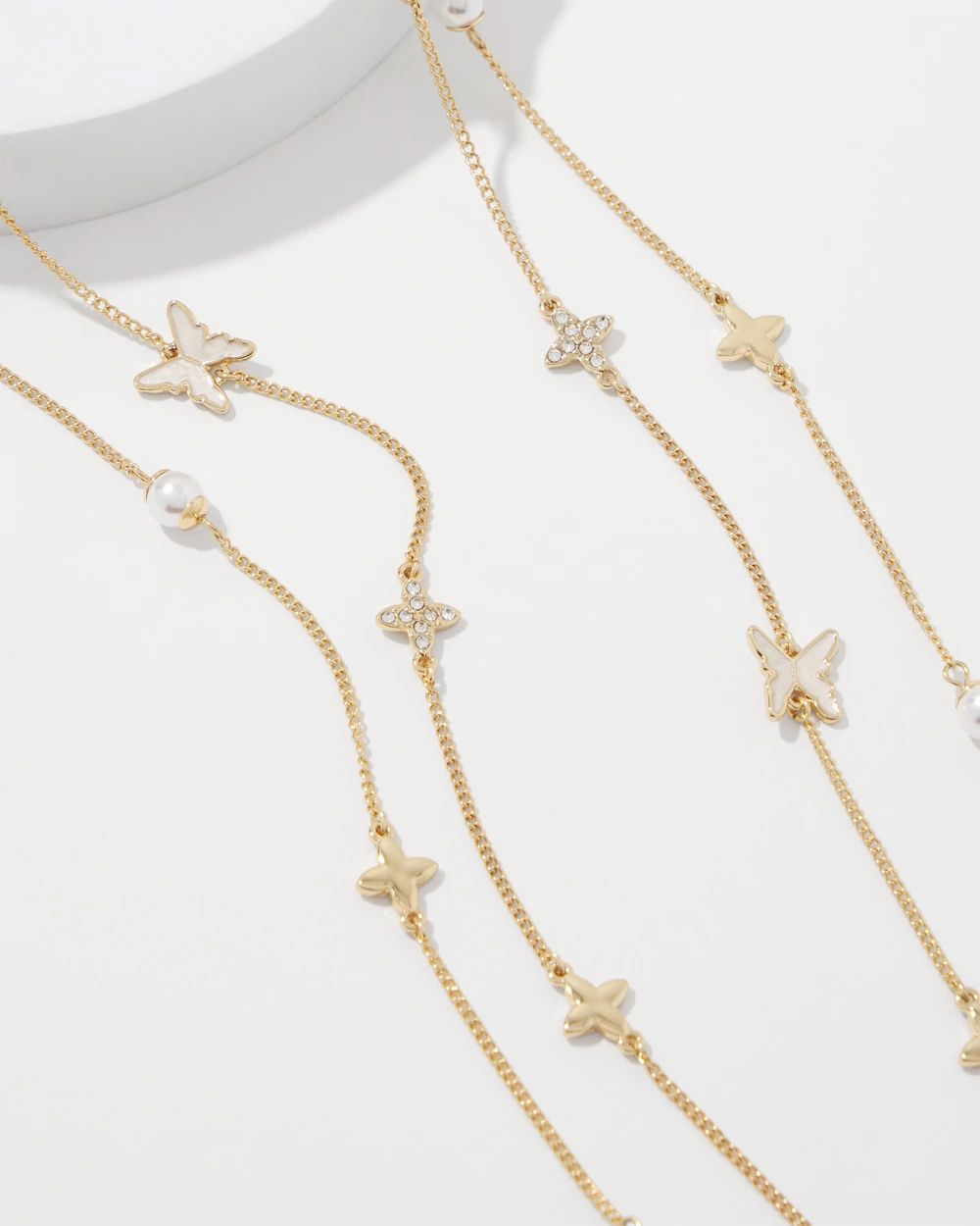 Long Multistrand Necklace