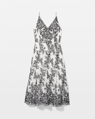 Contrast Lace Midi Dress click to view larger image.