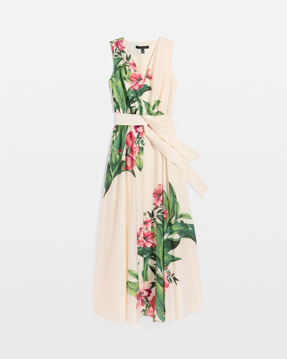 Crepe Sleeveless Maxi Dress click to view larger image.