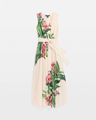 Crepe Sleeveless Maxi Dress click to view larger image.