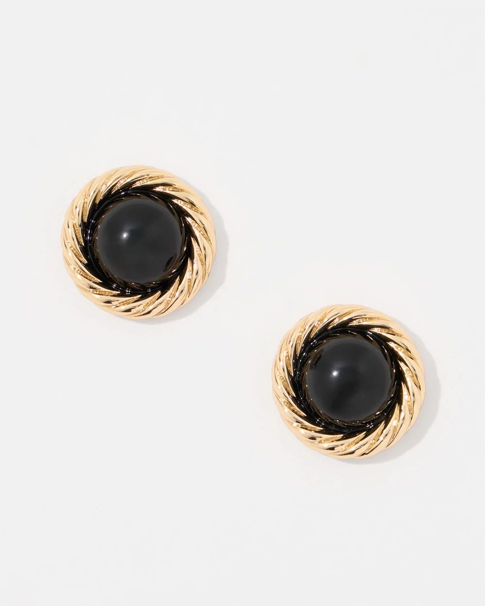 Black Stud Earrings click to view larger image.