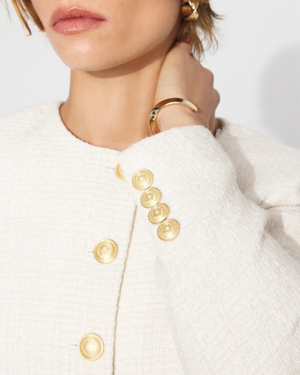 Cropped Tweed Jacket - image 3