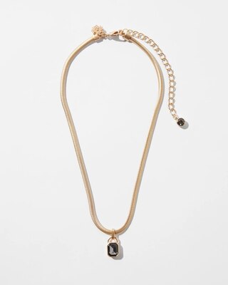 Gold Snake Chain Pendant Necklace