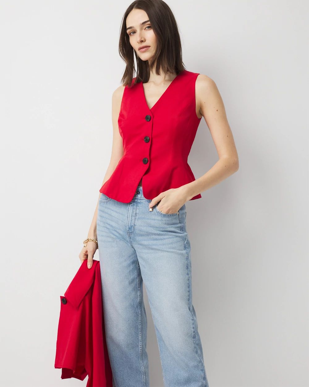 Vest + Cropped Trench Topper