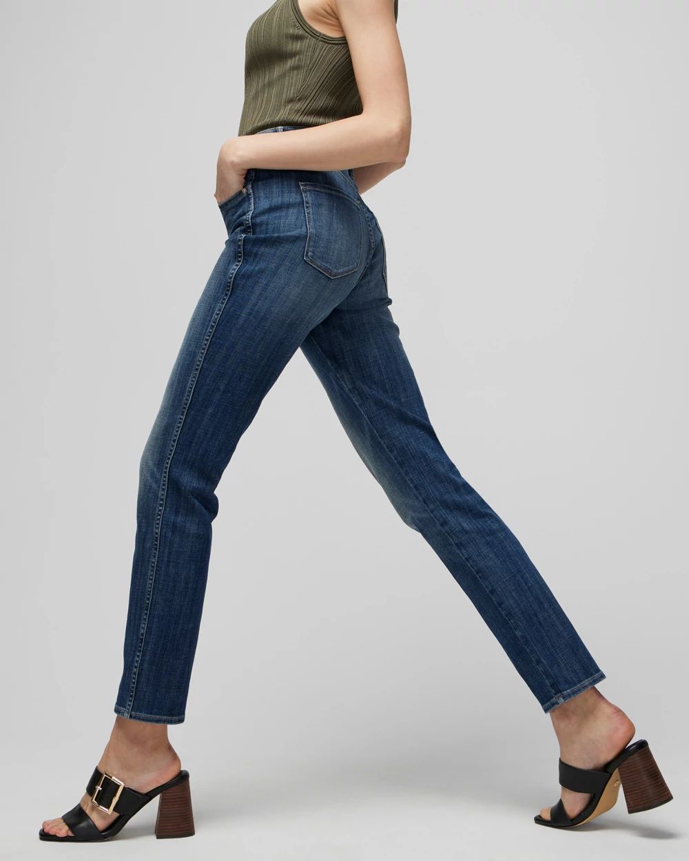High-Rise Everyday Soft Denim  Straight Jeans click to view larger image.