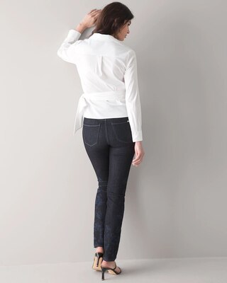 Curvy High-Rise Sculpt Floral Slim Jeans