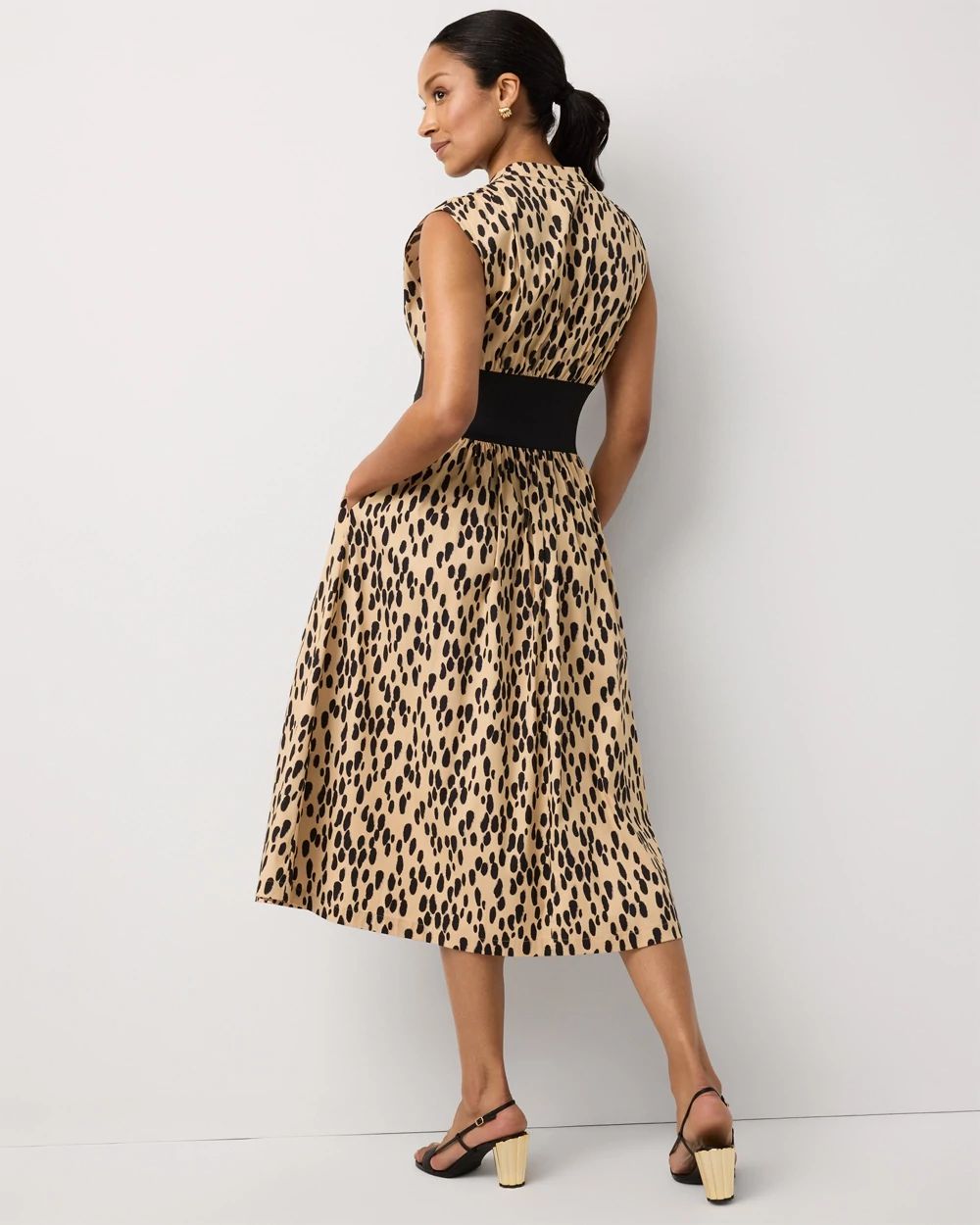 Petite Belted Midi Dress