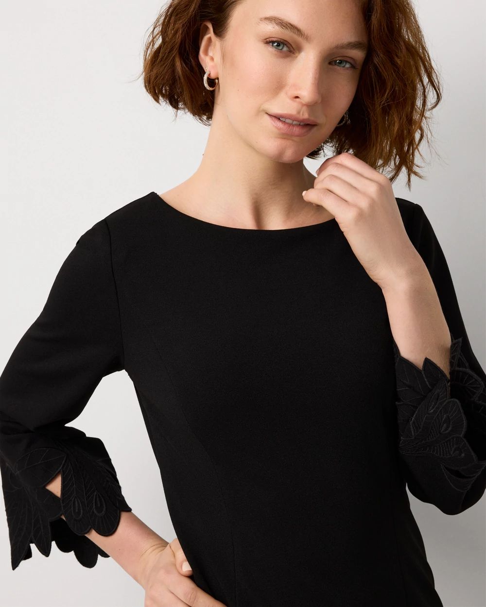 Petite Cutwork Shift Dress