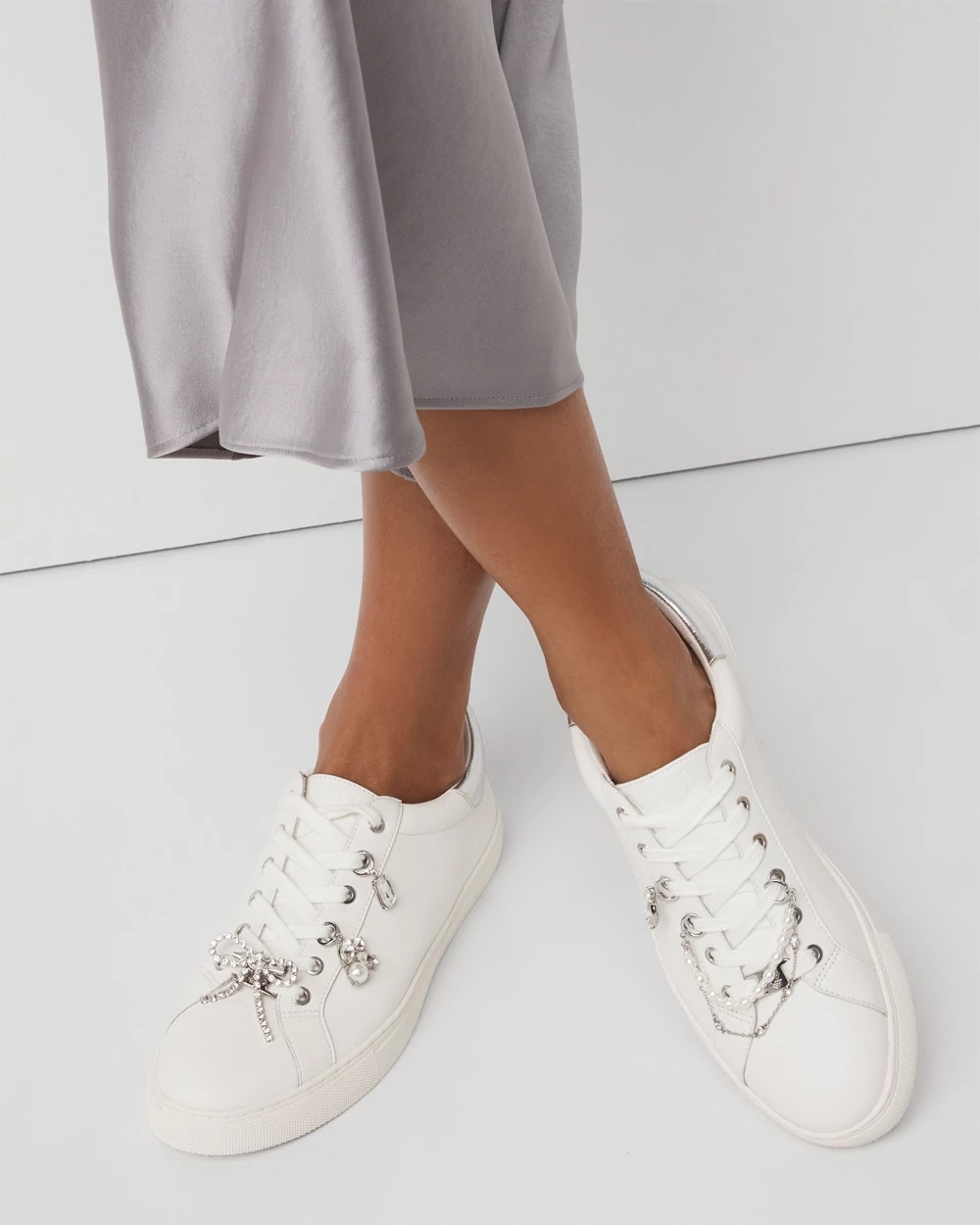 Rhinestone + Faux Pearl Shoe Charms