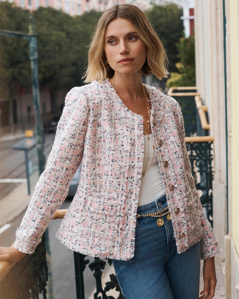 Shimmery Tweed Jacket