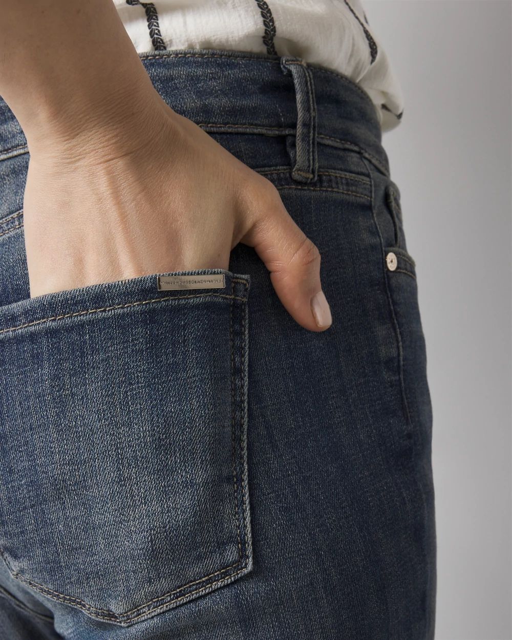 Curvy Mid-Rise Bootcut Jeans click to view larger image.
