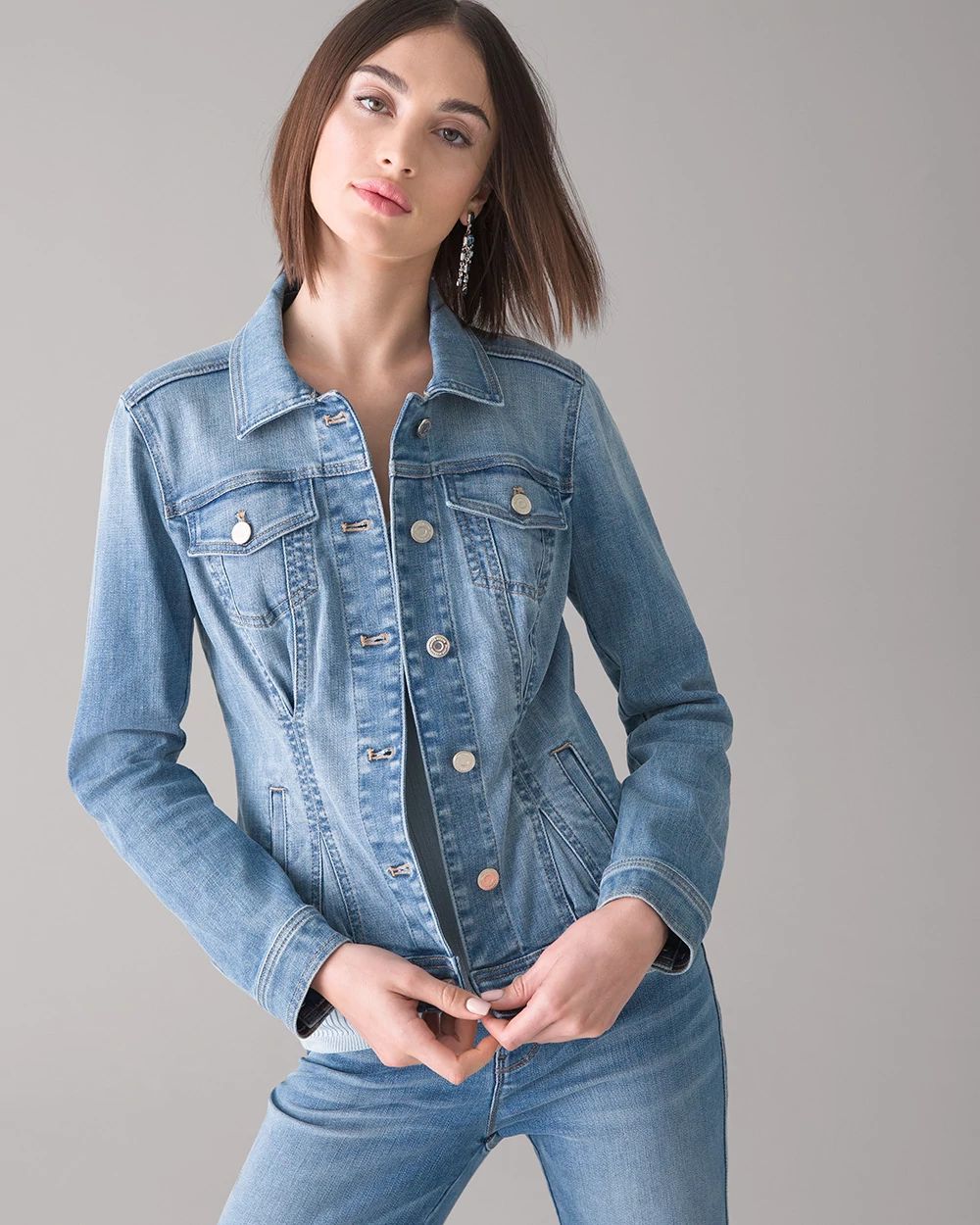 Petite Flirty Trucker Denim Jacket