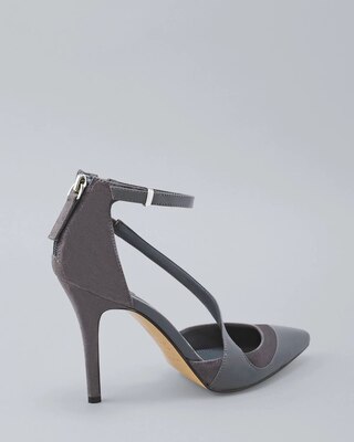 Strappy Suede & Leather Pumps