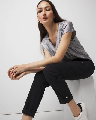 Mid-Rise Pret-A-Pedi Straight Cropped Pants click to view larger image.