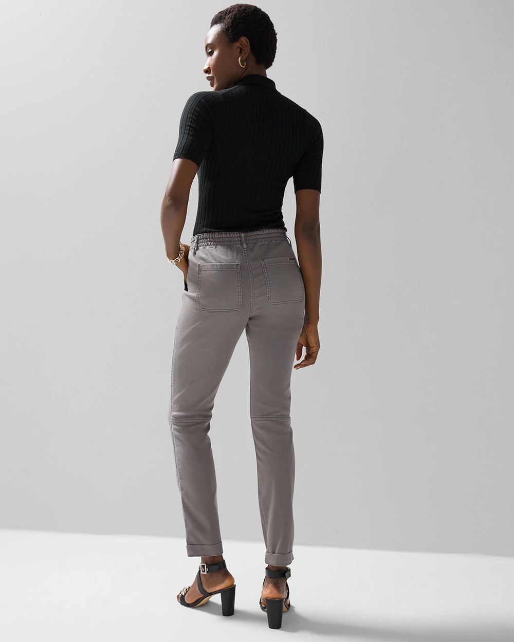Mid-Rise Everyday Soft Denim™ Utility Slim Ankle Jeans