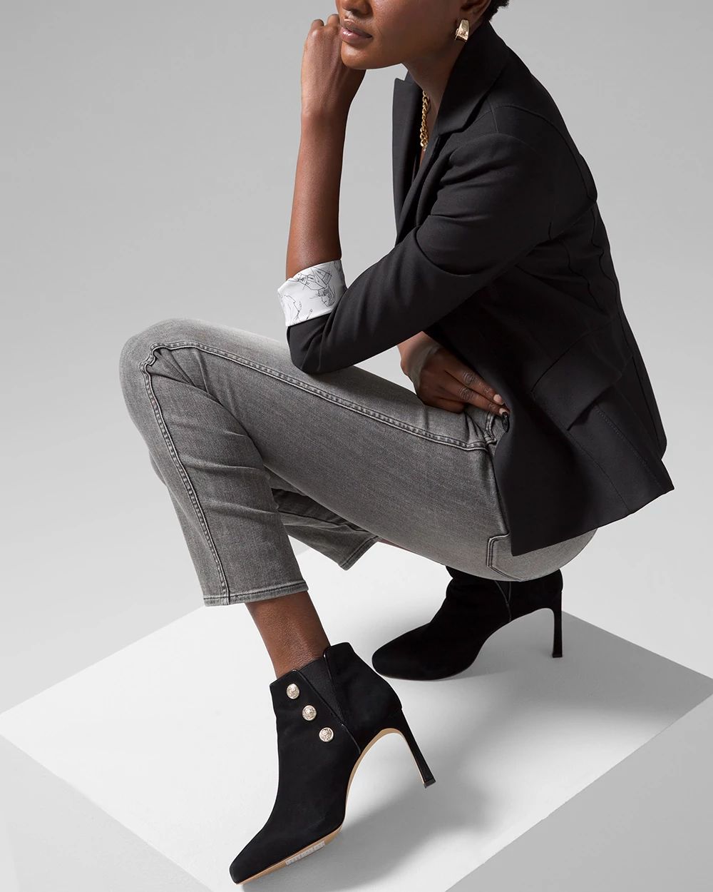White house top black market booties