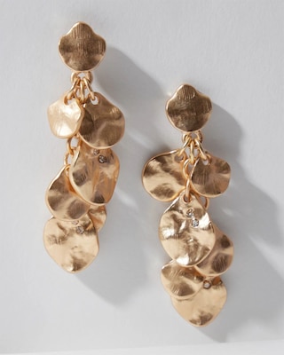 Goldtone Pavé Disc Earrings
