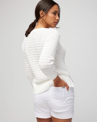 Lace-Up Pullover Sweater