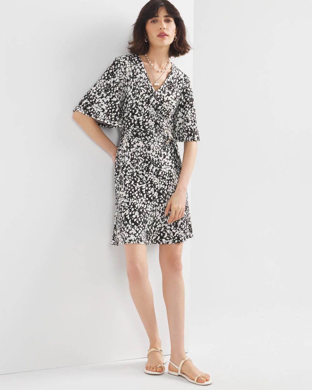 Matte Jersey Belted Kimono Dress