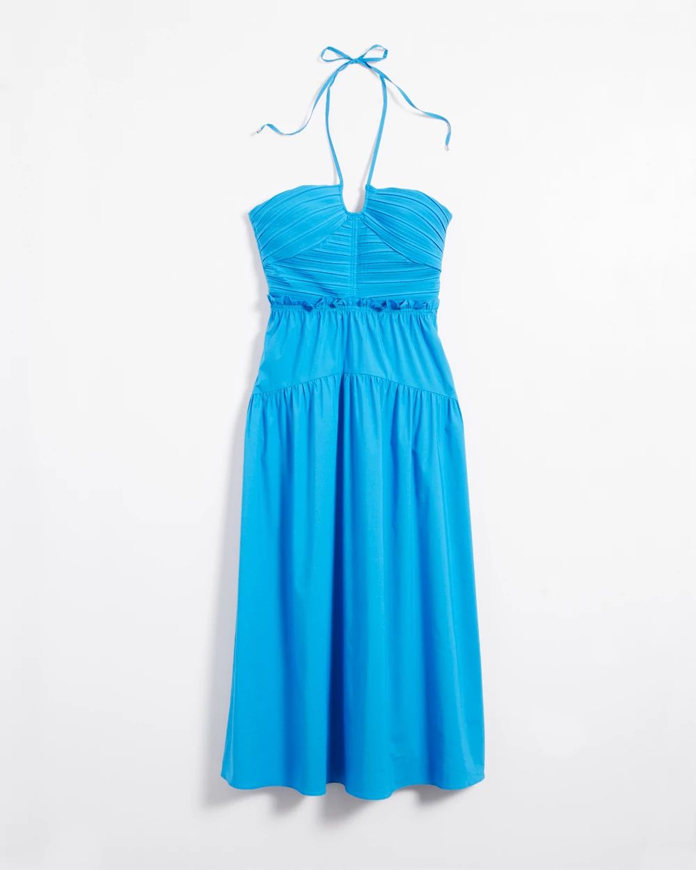 Criss-Cross Halter Midi Dress