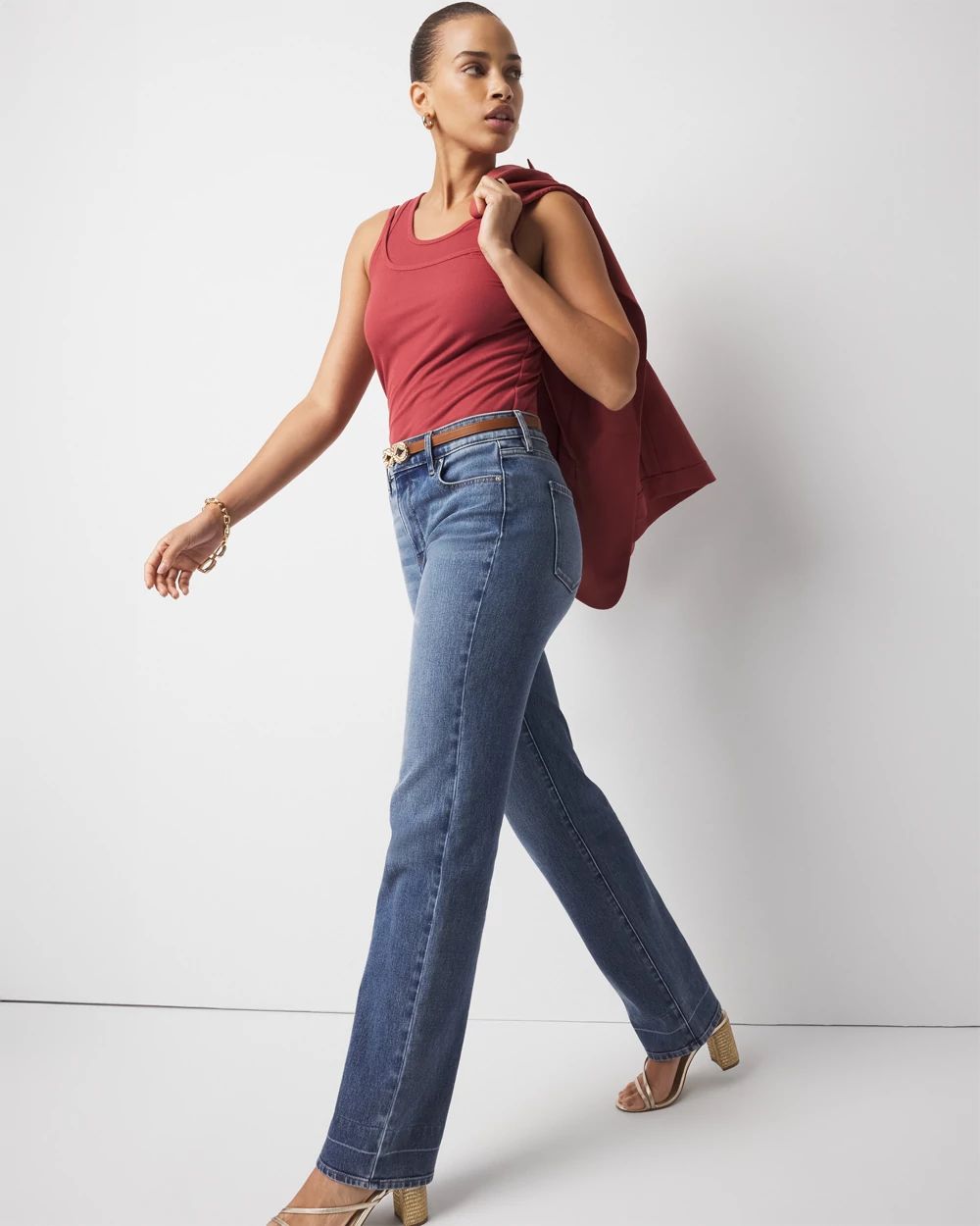 WHBM FORME™ Ribbed Stretch Layered Tank