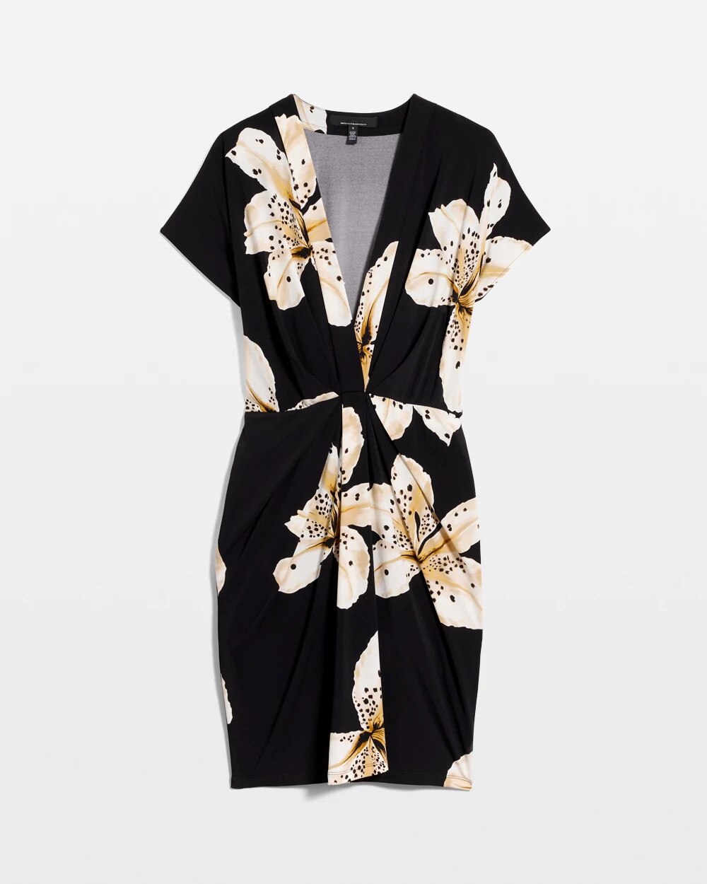 Matte-Jersey Pleated Dress