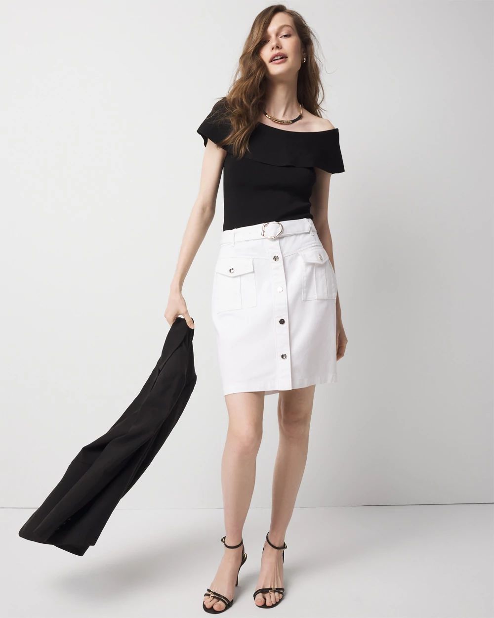 Belted Cargo Mini Skirt