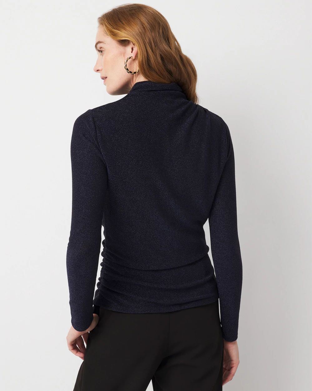 WHBM FORME™ Stretch Metallic Long-Sleeve Tee click to view larger image.
