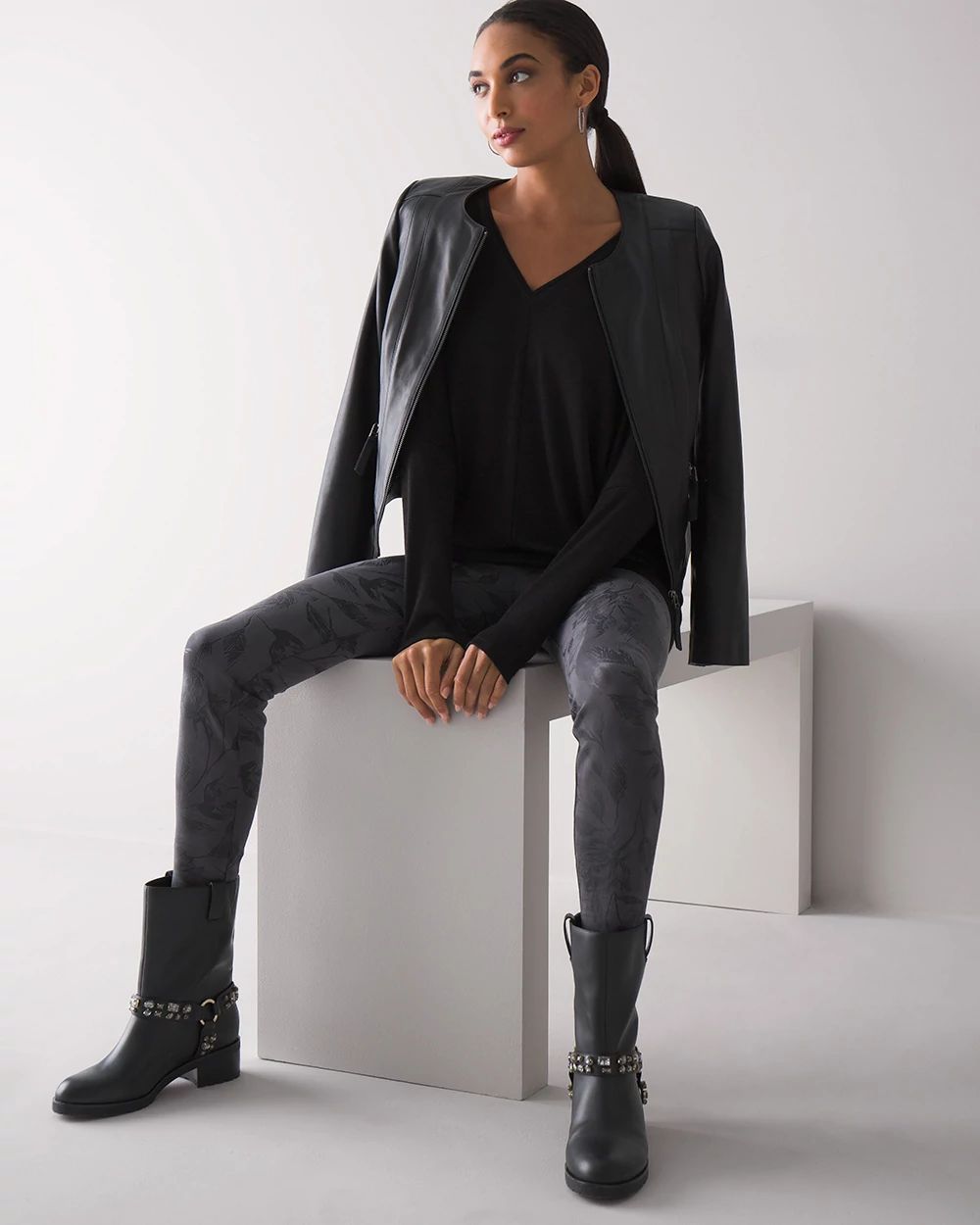 Vegan Suede WHBM Runway Leggings