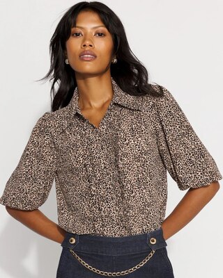 Puff Sleeve Ruffle Shirt