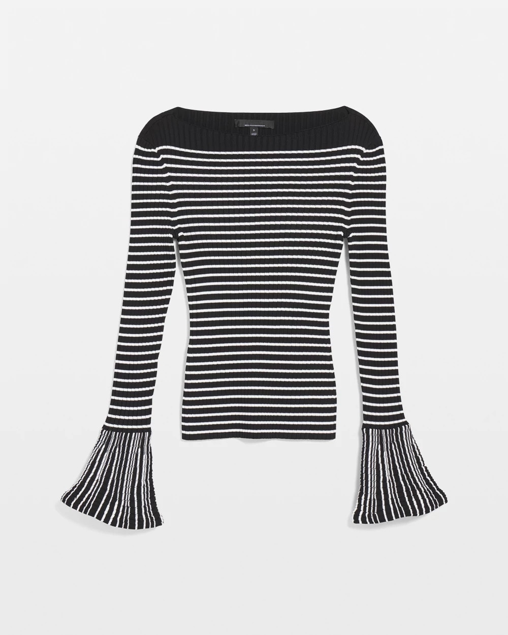 Striped Flared Cuff Sweater