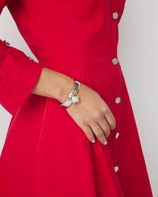 Padlock Charm Hinge Bracelet